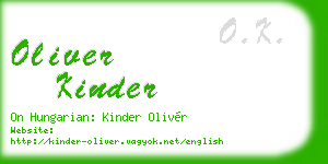oliver kinder business card